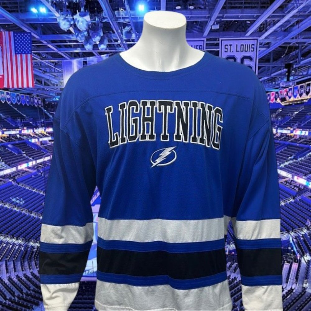 Tampa Bay Lightning NHL Long Sleeve Official Licensed Jersey Shirt Size 2XL XXL